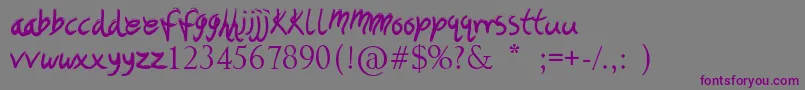 TheArtShow Font – Purple Fonts on Gray Background