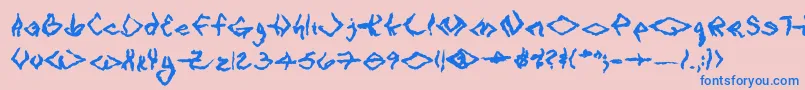 Шрифт VtcSeejobreakRegular – синие шрифты на розовом фоне
