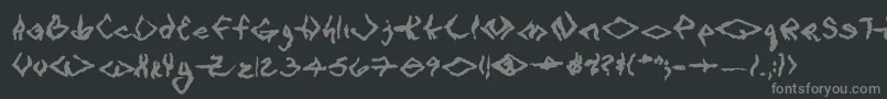 Czcionka VtcSeejobreakRegular – szare czcionki na czarnym tle