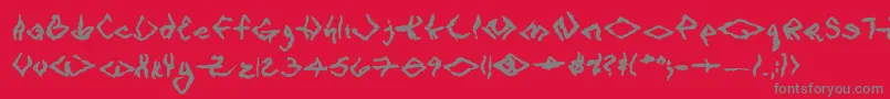 VtcSeejobreakRegular Font – Gray Fonts on Red Background