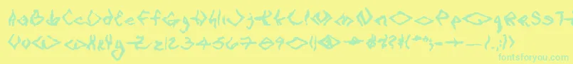 Lisätietoja VtcSeejobreakRegular-fontista VtcSeejobreakRegular-fontti – vihreät fontit keltaisella taustalla