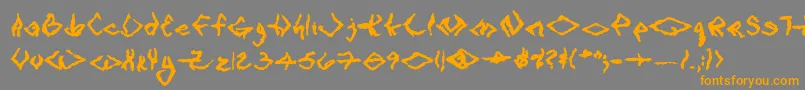 VtcSeejobreakRegular Font – Orange Fonts on Gray Background