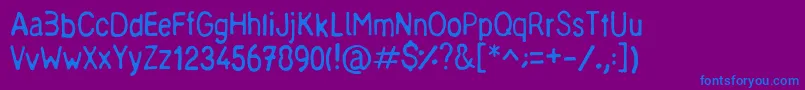 ChineseRuler-Schriftart – Blaue Schriften auf violettem Hintergrund