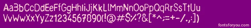 ChineseRuler Font – Pink Fonts on Purple Background