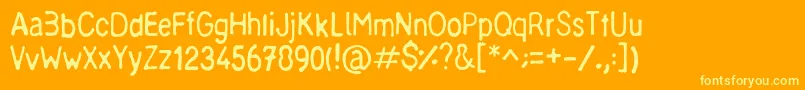 ChineseRuler Font – Yellow Fonts on Orange Background
