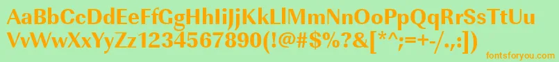 Urwimperialtextbolnar Font – Orange Fonts on Green Background