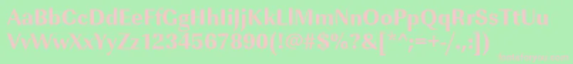 Urwimperialtextbolnar Font – Pink Fonts on Green Background