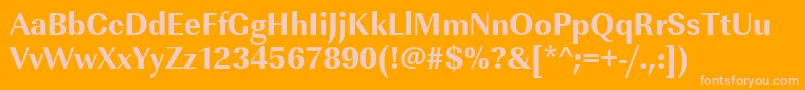 Urwimperialtextbolnar Font – Pink Fonts on Orange Background