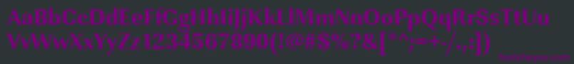 Urwimperialtextbolnar Font – Purple Fonts on Black Background