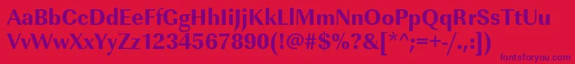 Urwimperialtextbolnar Font – Purple Fonts on Red Background