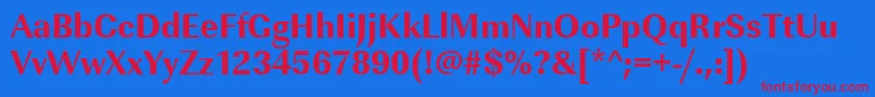 Urwimperialtextbolnar Font – Red Fonts on Blue Background