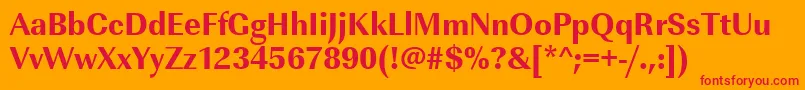Urwimperialtextbolnar Font – Red Fonts on Orange Background