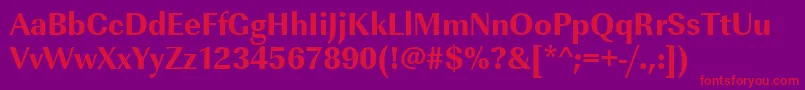 Urwimperialtextbolnar Font – Red Fonts on Purple Background