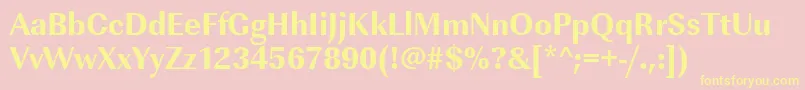 Urwimperialtextbolnar Font – Yellow Fonts on Pink Background