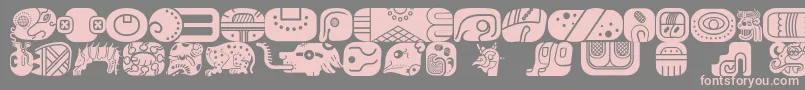 MayanglyphsfillRegular Font – Pink Fonts on Gray Background