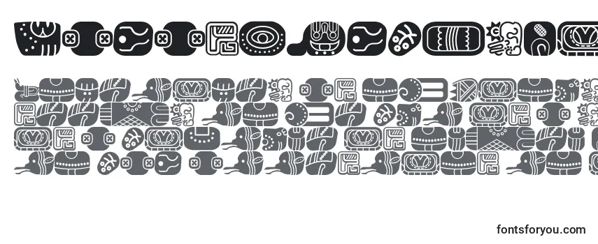 Überblick über die Schriftart MayanglyphsfillRegular (34358)