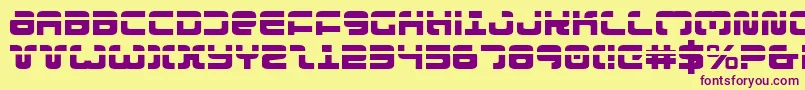 Exedorel Font – Purple Fonts on Yellow Background