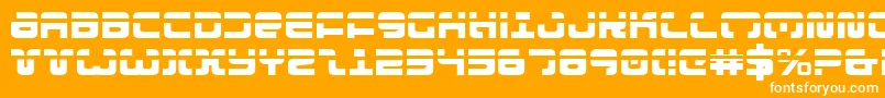 Exedorel Font – White Fonts on Orange Background