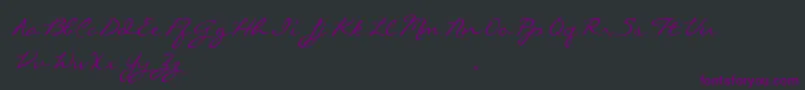 CallieHandTrialVersion Font – Purple Fonts on Black Background