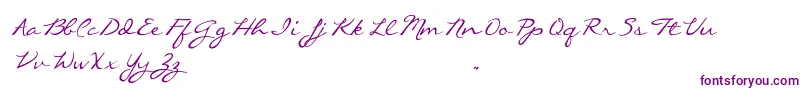 CallieHandTrialVersion Font – Purple Fonts on White Background