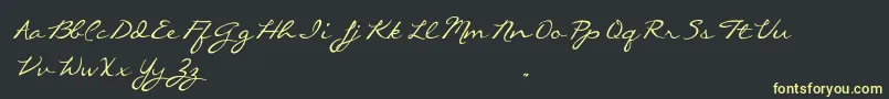 CallieHandTrialVersion Font – Yellow Fonts on Black Background