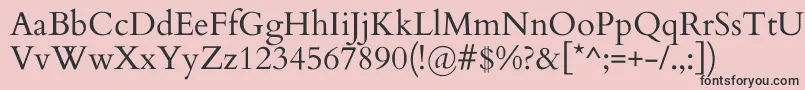 CardoRegular Font – Black Fonts on Pink Background