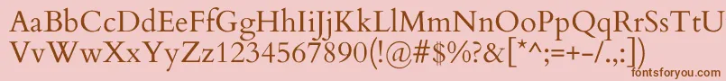 CardoRegular Font – Brown Fonts on Pink Background