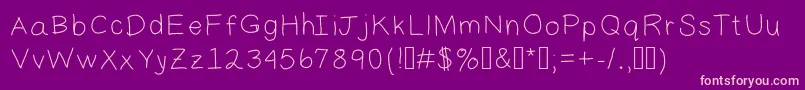 フォントDaddy2 – 紫の背景にピンクのフォント