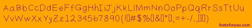 Шрифт Daddy2 – фиолетовые шрифты на оранжевом фоне