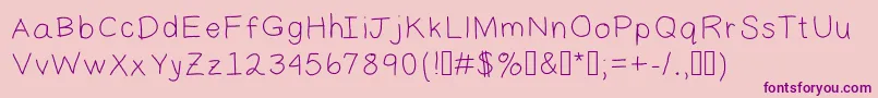 Шрифт Daddy2 – фиолетовые шрифты на розовом фоне