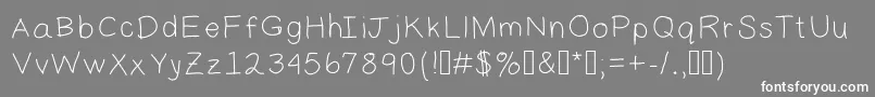 フォントDaddy2 – 灰色の背景に白い文字