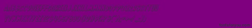 Inhouseedition3Dital Font – Black Fonts on Purple Background