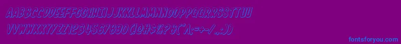 Inhouseedition3Dital Font – Blue Fonts on Purple Background