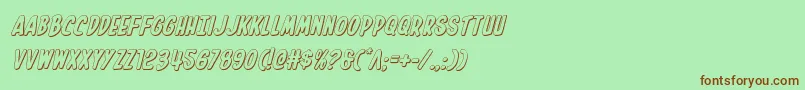 Inhouseedition3Dital Font – Brown Fonts on Green Background