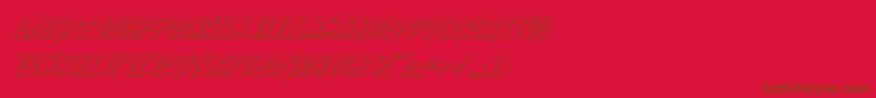 fuente Inhouseedition3Dital – Fuentes Marrones Sobre Fondo Rojo
