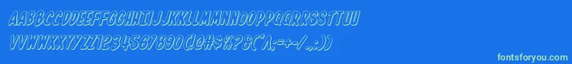 fuente Inhouseedition3Dital – Fuentes Verdes Sobre Fondo Azul