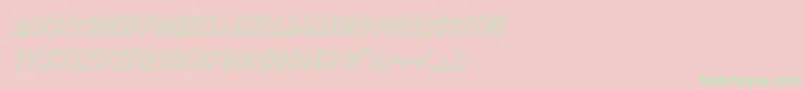 Inhouseedition3Dital Font – Green Fonts on Pink Background