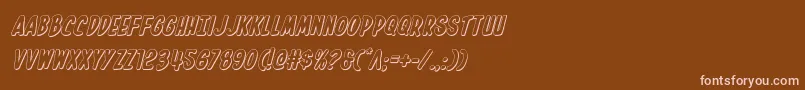 Inhouseedition3Dital Font – Pink Fonts on Brown Background