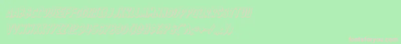Inhouseedition3Dital Font – Pink Fonts on Green Background