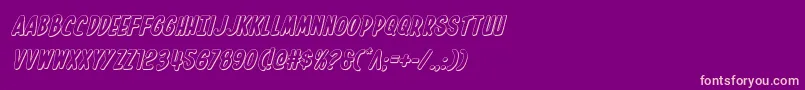 Inhouseedition3Dital Font – Pink Fonts on Purple Background
