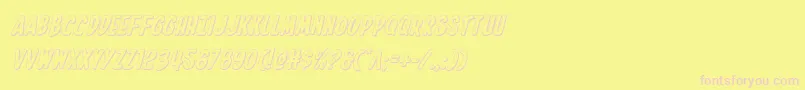 Inhouseedition3Dital Font – Pink Fonts on Yellow Background