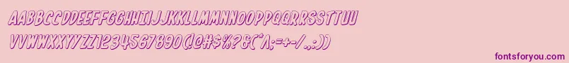 Inhouseedition3Dital Font – Purple Fonts on Pink Background