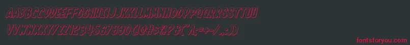 Inhouseedition3Dital Font – Red Fonts on Black Background