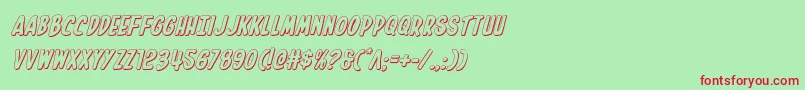Inhouseedition3Dital Font – Red Fonts on Green Background