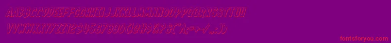 Inhouseedition3Dital Font – Red Fonts on Purple Background