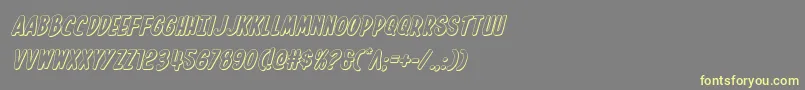 Inhouseedition3Dital Font – Yellow Fonts on Gray Background