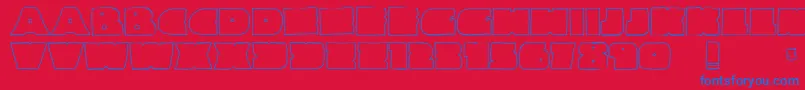 fuente Linemaster – Fuentes Azules Sobre Fondo Rojo