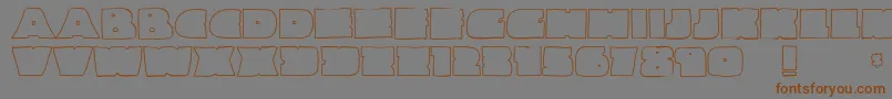 Linemaster Font – Brown Fonts on Gray Background