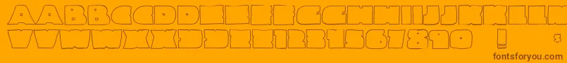 Linemaster Font – Brown Fonts on Orange Background