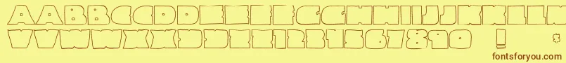 Linemaster Font – Brown Fonts on Yellow Background